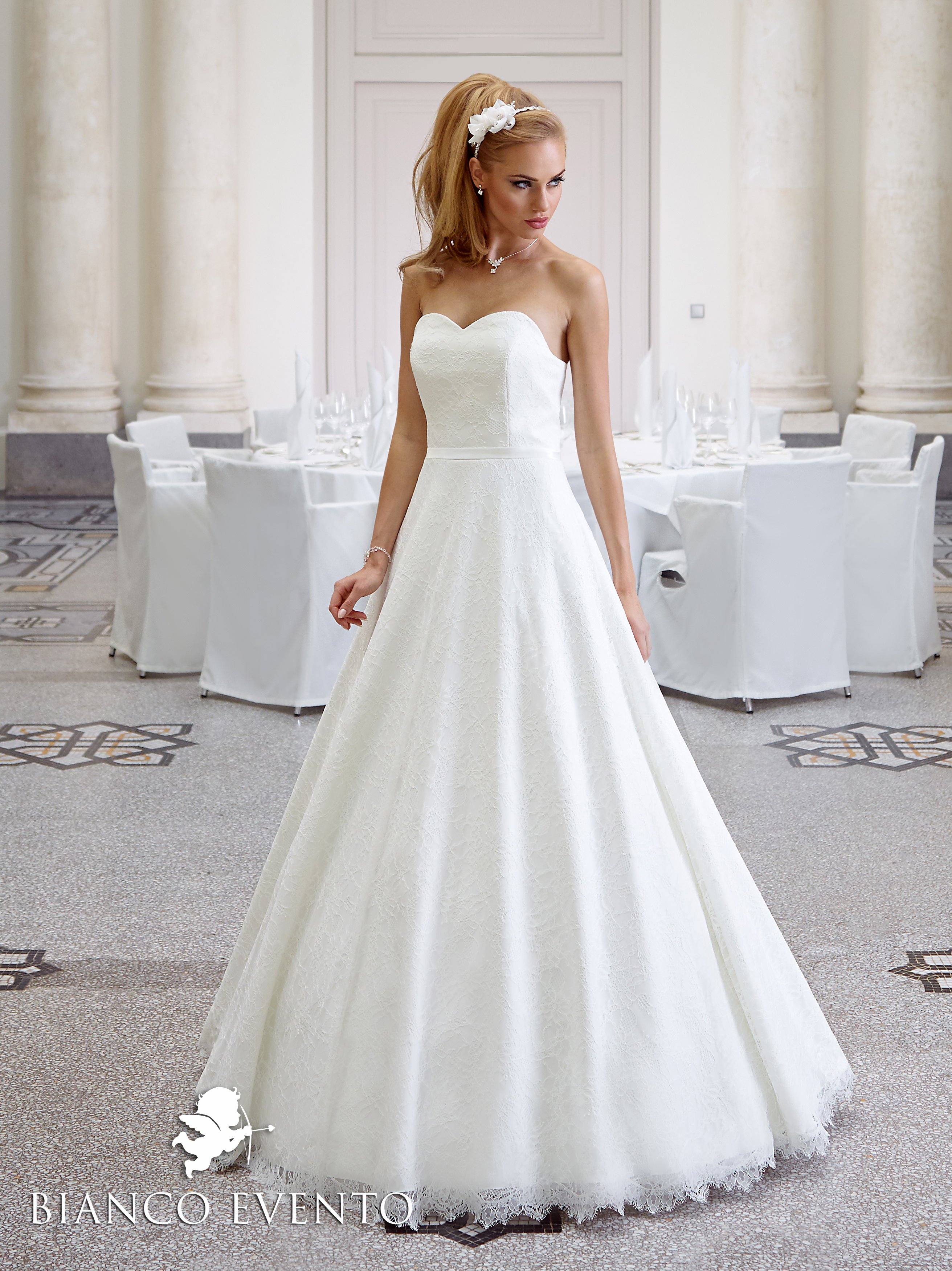 Onwijs Strapless trouwjurk | Bruidsbalzaal jurk - Geborduurde kant bruidsjurk RG-39