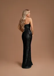 Rug pailletten avondjurk