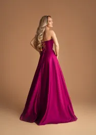 Dames strapless avondjurk