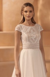 Champaigne halter bruidsjurk