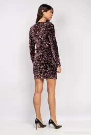 Midi lengte glitterjurk