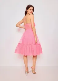 Cocktailjurk met spaghettiband