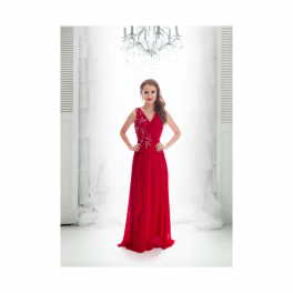 Red maxi gown