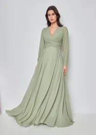 Lange olijf galajurk