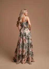 Bloemenprint feestelijke jurk