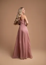 Geplooide bovenlijf galajurk