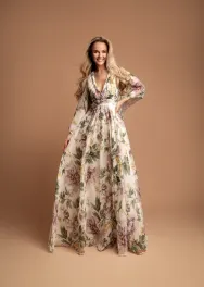 Kimono bloemenprint galajurk