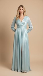 Lange mouwen galajurk