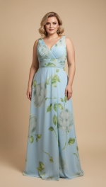 Bloemenprint dames galajurk