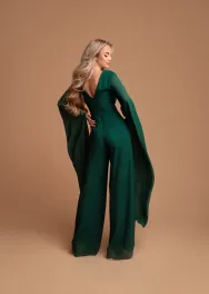 Donkergroen dames jumpsuit